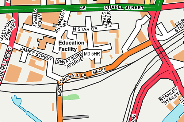 M3 5HR map - OS OpenMap – Local (Ordnance Survey)