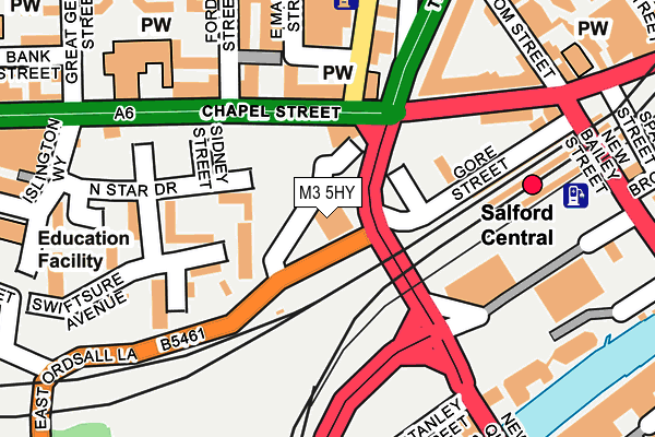 M3 5HY map - OS OpenMap – Local (Ordnance Survey)