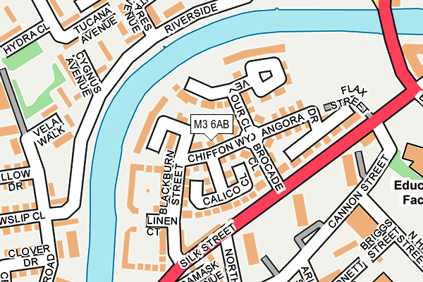 M3 6AB map - OS OpenMap – Local (Ordnance Survey)