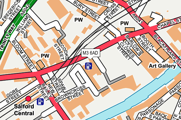 M3 6AD map - OS OpenMap – Local (Ordnance Survey)