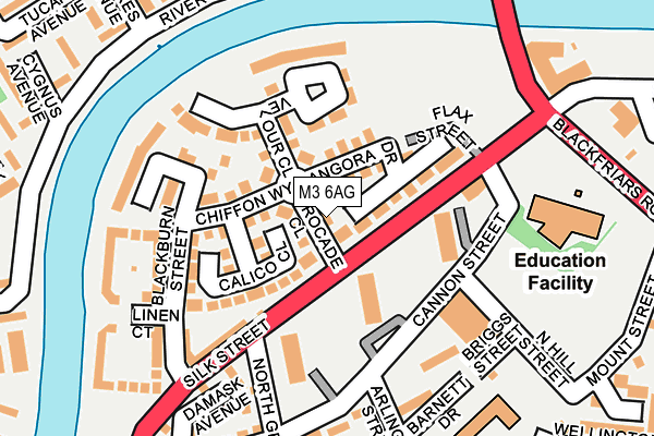 M3 6AG map - OS OpenMap – Local (Ordnance Survey)