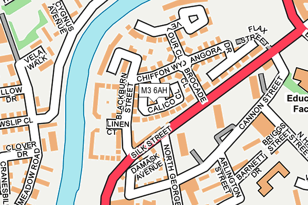 M3 6AH map - OS OpenMap – Local (Ordnance Survey)