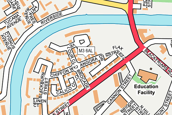 M3 6AL map - OS OpenMap – Local (Ordnance Survey)