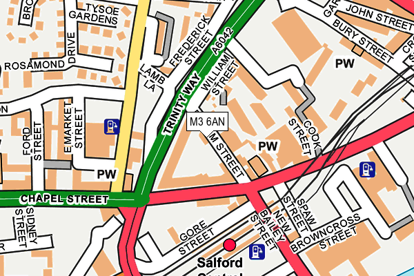 M3 6AN map - OS OpenMap – Local (Ordnance Survey)