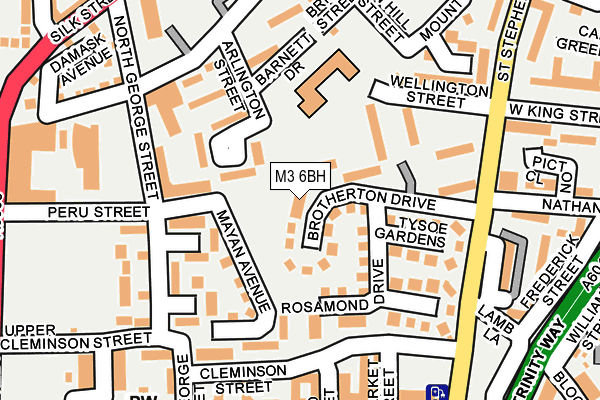 M3 6BH map - OS OpenMap – Local (Ordnance Survey)