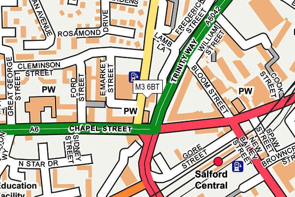 M3 6BT map - OS OpenMap – Local (Ordnance Survey)