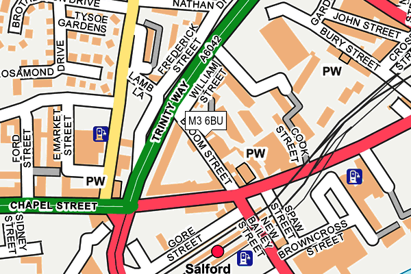 M3 6BU map - OS OpenMap – Local (Ordnance Survey)