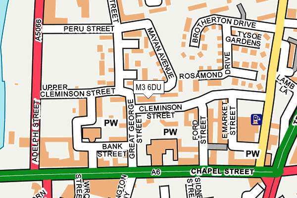 M3 6DU map - OS OpenMap – Local (Ordnance Survey)