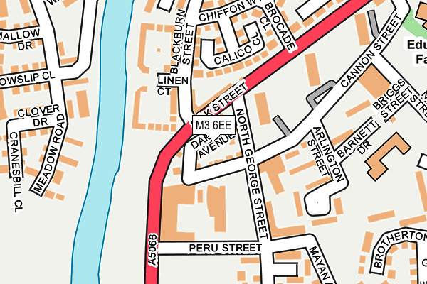 M3 6EE map - OS OpenMap – Local (Ordnance Survey)