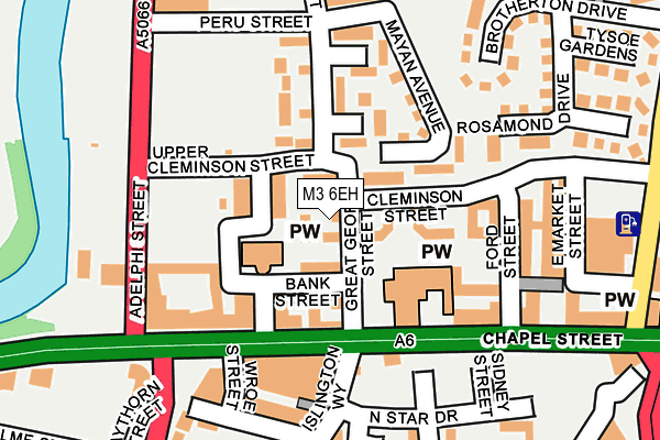 M3 6EH map - OS OpenMap – Local (Ordnance Survey)