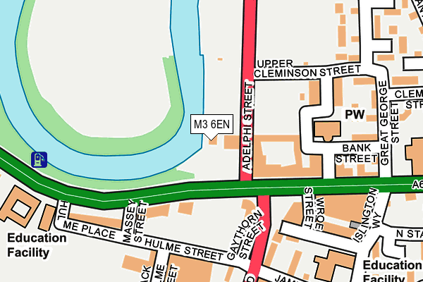 M3 6EN map - OS OpenMap – Local (Ordnance Survey)