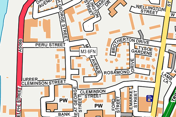 M3 6FN map - OS OpenMap – Local (Ordnance Survey)