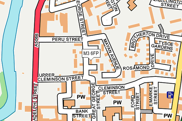 M3 6FP map - OS OpenMap – Local (Ordnance Survey)