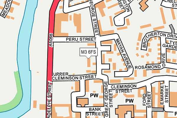 M3 6FS map - OS OpenMap – Local (Ordnance Survey)