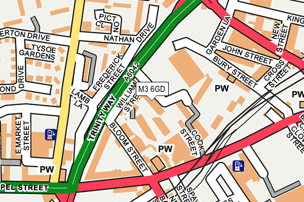 M3 6GD map - OS OpenMap – Local (Ordnance Survey)