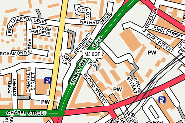 M3 6GF map - OS OpenMap – Local (Ordnance Survey)