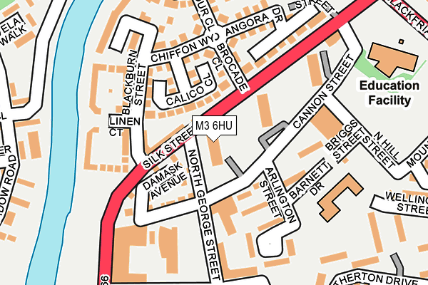 M3 6HU map - OS OpenMap – Local (Ordnance Survey)