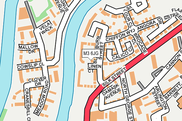 M3 6JG map - OS OpenMap – Local (Ordnance Survey)