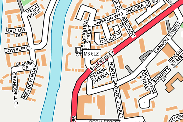 M3 6LZ map - OS OpenMap – Local (Ordnance Survey)