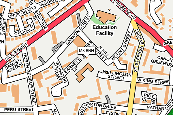 M3 6NH map - OS OpenMap – Local (Ordnance Survey)