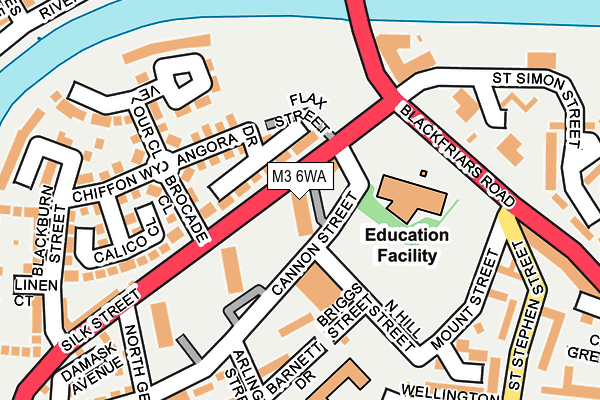 M3 6WA map - OS OpenMap – Local (Ordnance Survey)