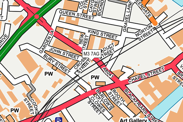 M3 7AG map - OS OpenMap – Local (Ordnance Survey)