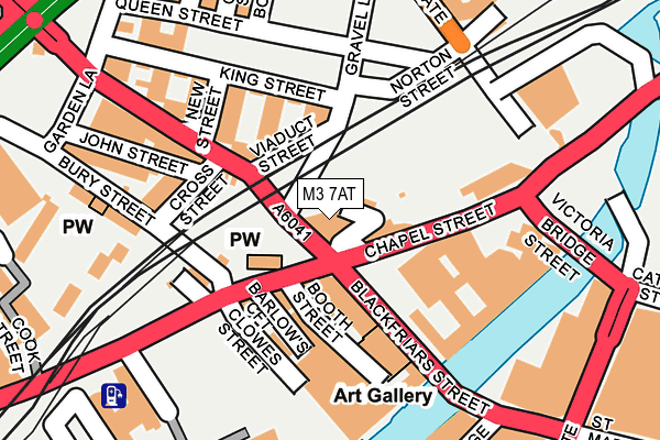 M3 7AT map - OS OpenMap – Local (Ordnance Survey)