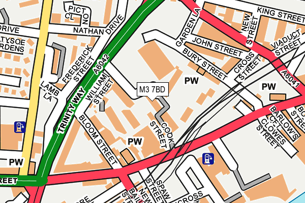 M3 7BD map - OS OpenMap – Local (Ordnance Survey)