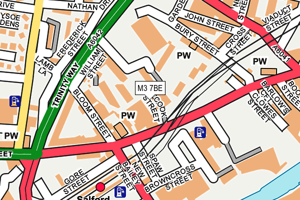 M3 7BE map - OS OpenMap – Local (Ordnance Survey)