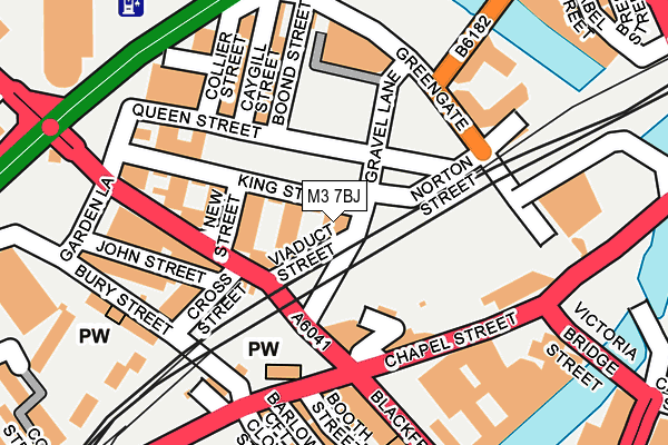 M3 7BJ map - OS OpenMap – Local (Ordnance Survey)