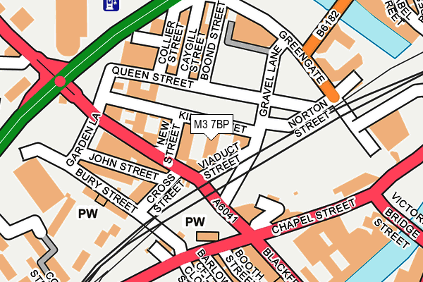 M3 7BP map - OS OpenMap – Local (Ordnance Survey)