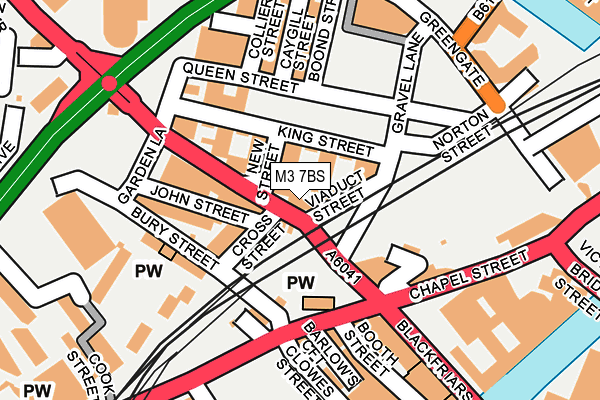 M3 7BS map - OS OpenMap – Local (Ordnance Survey)