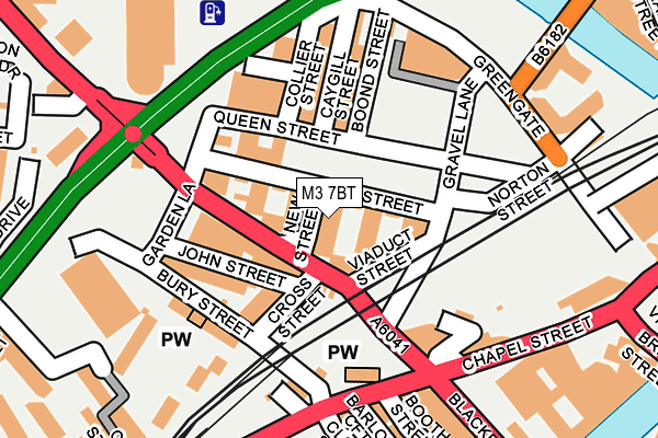 M3 7BT map - OS OpenMap – Local (Ordnance Survey)