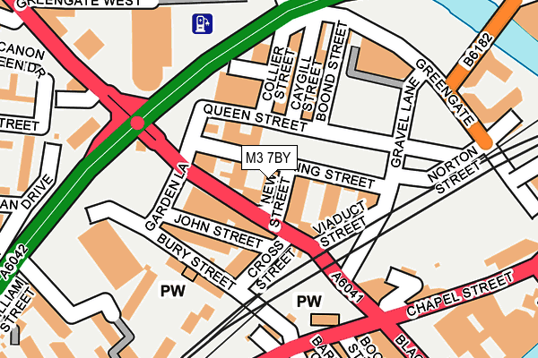 M3 7BY map - OS OpenMap – Local (Ordnance Survey)