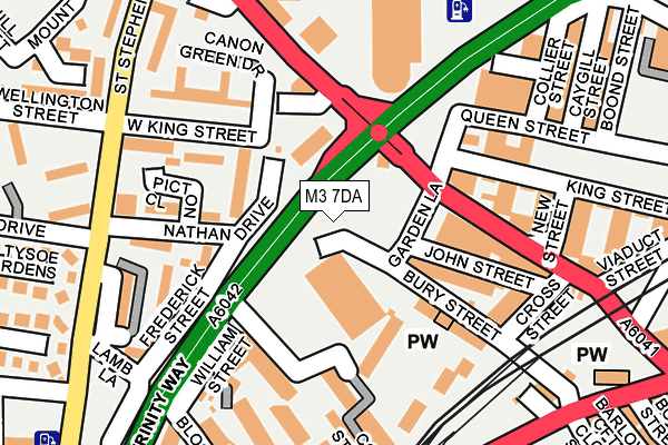 M3 7DA map - OS OpenMap – Local (Ordnance Survey)