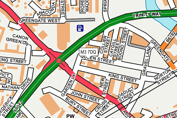 M3 7DQ map - OS OpenMap – Local (Ordnance Survey)