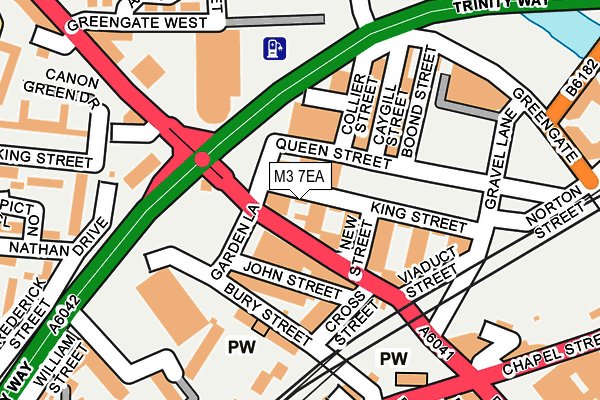 M3 7EA map - OS OpenMap – Local (Ordnance Survey)