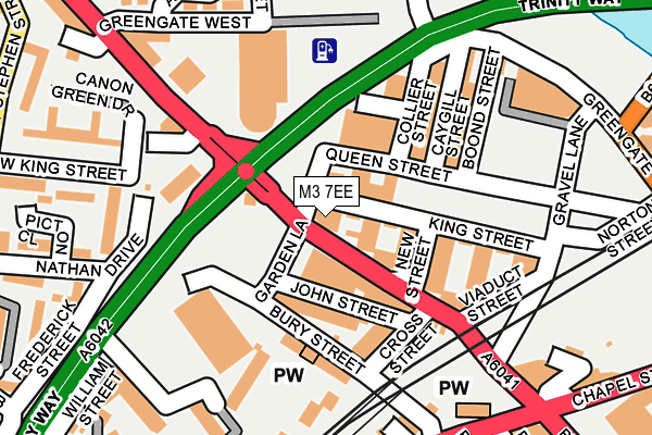 M3 7EE map - OS OpenMap – Local (Ordnance Survey)