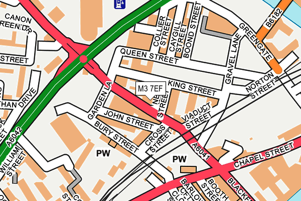 M3 7EF map - OS OpenMap – Local (Ordnance Survey)