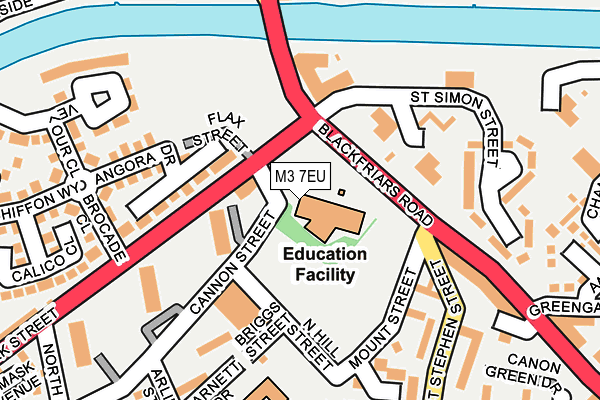 M3 7EU map - OS OpenMap – Local (Ordnance Survey)