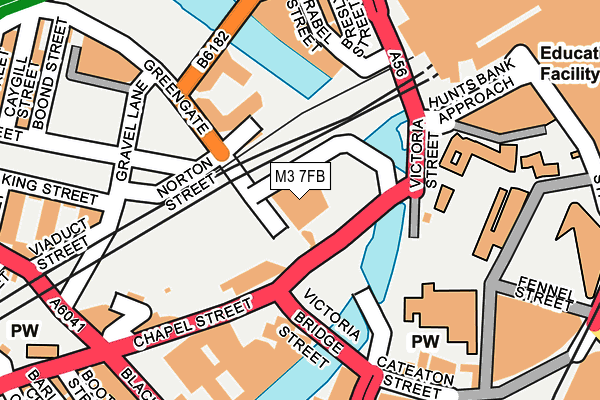 M3 7FB map - OS OpenMap – Local (Ordnance Survey)