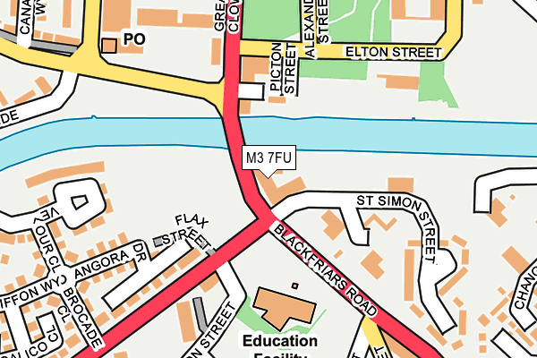 M3 7FU map - OS OpenMap – Local (Ordnance Survey)