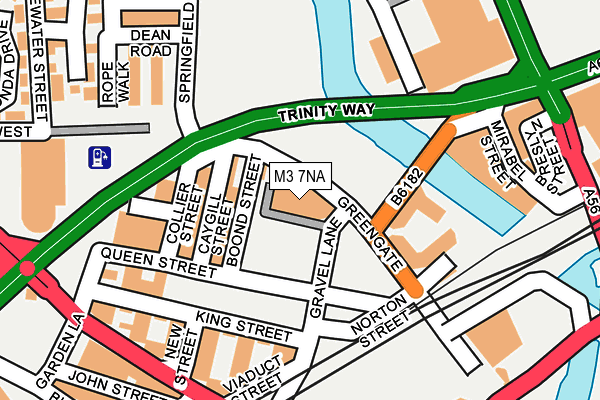 M3 7NA map - OS OpenMap – Local (Ordnance Survey)