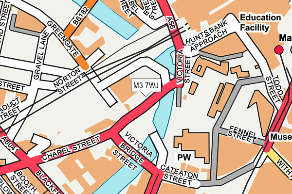 M3 7WJ map - OS OpenMap – Local (Ordnance Survey)