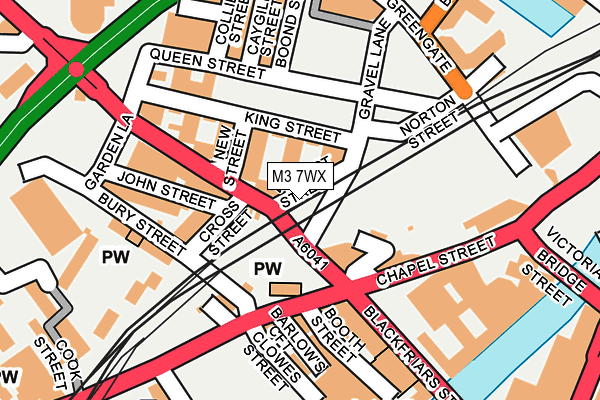 M3 7WX map - OS OpenMap – Local (Ordnance Survey)