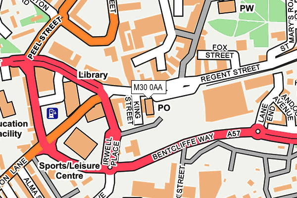 M30 0AA map - OS OpenMap – Local (Ordnance Survey)