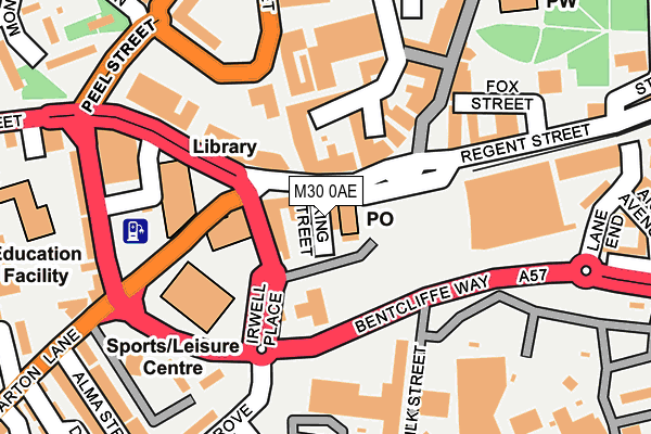 M30 0AE map - OS OpenMap – Local (Ordnance Survey)