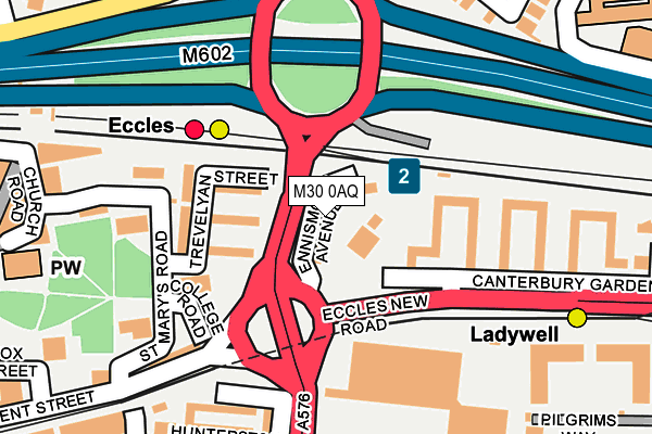 M30 0AQ map - OS OpenMap – Local (Ordnance Survey)