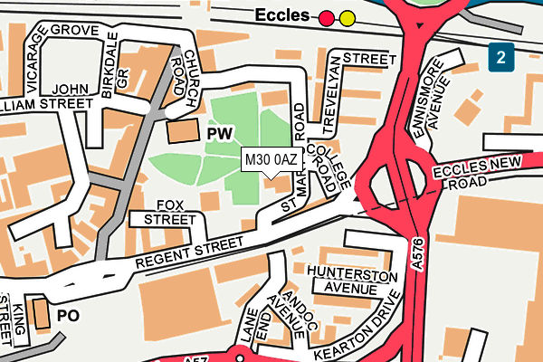 M30 0AZ map - OS OpenMap – Local (Ordnance Survey)