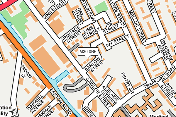 M30 0BF map - OS OpenMap – Local (Ordnance Survey)